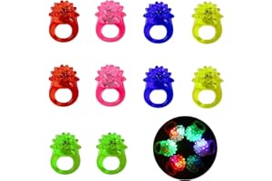 BNOYONERAS 10 Stück Fingerlichter - Leuchtringe, Leuchtende LED Party Ringe für Kinder & Erwachsene