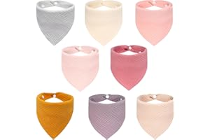 AUPOWER Baby Dreieckstuch Lätzchen 8 Stück