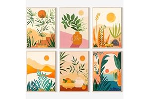 KAMIERFA Peinture par Numéro Kits DIY 6 Pièces Peinture à L'huile Sur Toile Acryliques Kit de Peinture Numero Adulte avec Pinceaux et Peintures Acryliques