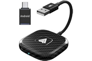 GREENVACSHOP Adaptador Android Auto Inalambrico, Dongle Android Auto con 5GHz WiFi, Convierte la Conexión por Cable en Android Auto Inalámbrica, para Coche OEM con Cable Android Auto, Conexión Automática