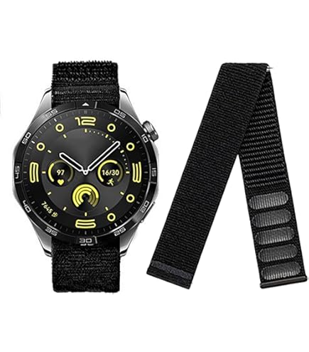 Bracelet Nylon Compatible COROS APEX 4 42mm - Réglable, Respirant, Léger - Pour Sport, Quotidien - Noir