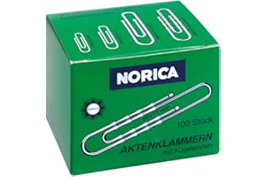 ALCO-Albert 2262 - Briefklammern mit Kugelenden, geschwellt, 77 mm, 100 Stück