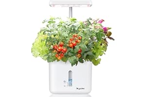 DRYADES Indoor-Garten Kleines intelligentes Boden-Gartenbau System mit 17-Watt-LED-Wachstumslampe, Automatischer Timer, Selbstbewässernder Pflanztopf, Geschenkideen für Mütter und Frauen(Ohne Samen & Erde)