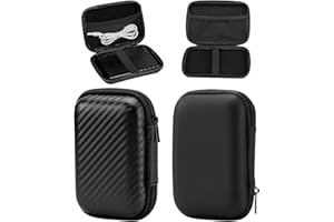 Auswalar 2PCS Hard Drive Case,Portable, Cable Organizer, Shockproof,Travel Power Bank Case,Multi-Function Storage for Small Electronics and Accessories