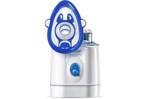 FLAEM Universal Evo, Aerosol Elettronico Rapido per le Basse Vie Respiratorie, ad Ultrasuoni; Mascherine Soft Touch per Adulto e Pediatrica, Compatto e Leggero, con Spegnimento Automatico, Portatile