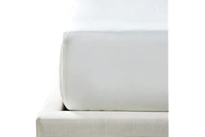 NTBAY 500 Thread Count 100% Egyptian Cotton Double Fitted Sheet, Super Soft Cozy and Breathable Deep 12" / 30cm Fitted Bed Sheet, White