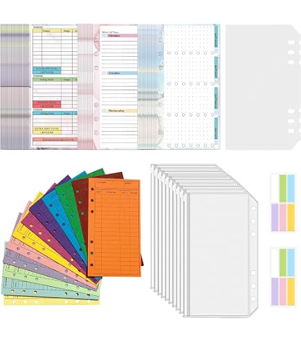 Lot De 60 Feuilles Budget A6 - Suivi Dépenses, Enveloppes Budget, Organiseurs Portefeuille