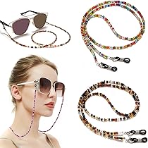 6 Catenelle Per Occhiali Donna - Regolabili Con Fibbie Antiscivolo - In MetallO (Oro, Argento, Rosa, Nero) - Foto 3