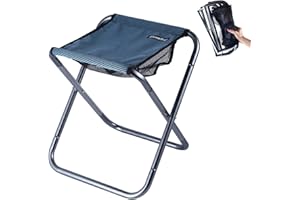 TRIWONDER Sgabello Pieghevole Portabile Campeggio Sedia Pieghevole Leggero Alluminio Seggiolino Richiudibile Sgabello da Pesca Spiaggia Mare Picnic