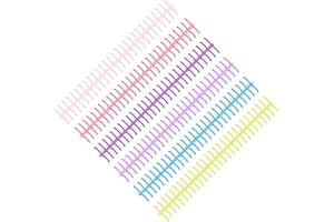 STOBOK 11 Piezas Doble Lazo Alambre Encuadernación Libro Hojas Sueltas Anillas de Plástico Peine Encuadernación Espinas Espiral Encuadernación Bobina para Cuaderno（Color Aleatorio）