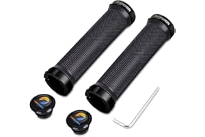 TOPCABIN Bike Grips Double Lock on Locking Bicycle Handlebar Grips Cycle Bicycle Mountain Bike BMX Floding
