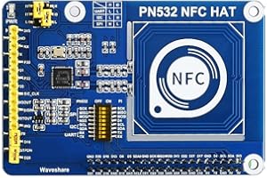 Waveshare PN532 NFC Hat for Raspberry Pi Near Field Communication Support I2C / SPI/UART Interfaces Wireless Technology Used in Access Control System Smart Tickets Meal Card