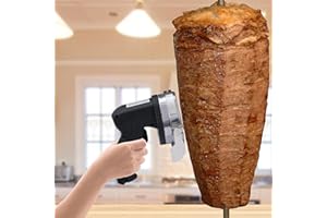 WSIKGHU Cuchillo de kebab eléctrico, cortador de kebab, 80 W, cortador de kebab, cortador de yakitori, de acero inoxidable 304, máquina kebab (ajustable de 1 a 8 mm)