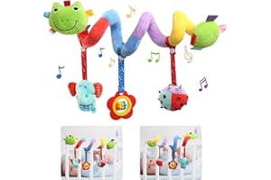 BelleStyle Kinderwagen Spielzeug für Babys, Activity Spirale Baby Hängespielzeug für Autositz Babyschale Kinderbett Baby Mobile, Plüschtier Spielzeug für Kleinkinder Mädchen Junge 0 3 6 9 12 Monate