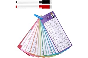 SYHSYC 1x1 Lernkarten Einmaleins Spiel 1x1 Lernen Spiel Einschulung Geschenk Spiele Einmaleins Lernen zum und Enspiele zur Förderung der Mathematikfähigkeiten 14 Blätter