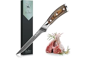 LA TIM'S Coltello da disosso Damasco, coltello da cucina professionale realizzato in acciaio inossidabile giapponese VG-10 con un modello unico, lama ultra affilata e impugnatura ergonomica