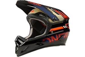 O'NEAL | Casco da Mountain Bike | MTB Downhill| Aperture di ventilazione per il flusso d'aria e il raffreddamento, calotta esterna in ABS | Backflip Helmet Eclipse | Adulto | Arancione Blu | Taglia M