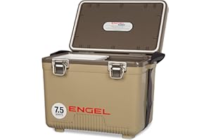 ENGEL Cooler Box 7.5qt (7.1 litres) Leak-Proof, Air Tight, Drybox Cooler for Camping, Fishing, Hiking, Small Hard Shell Lunchbox Cooler for Men & Women, 31 x 20.3 x 25.4 CM Small Cool Box
