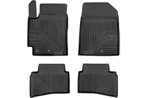 M MOTOS Tapis de sol caoutchouc pour Kia Rio IV 2016-2020 Améliorez Votre Confort de Voyage avec Le tapis noir antidérapant Auto No.77- tapis voiture Tous Temps pour Voiture, Protection Contre les sal