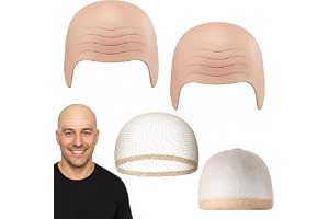2-pack skallig keps bald cap latex slät hatt hårnät | 2-pack, latexmaterial, hårnät ingår, skalligt utseende, kostymtillbehör