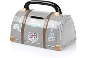 FunX Salvadanaio da viaggio – salvadanaio come confezione per regali in denaro per le vacanze, i viaggi o come decorazione – Cassa per le vacanze, 14 x 8 x 10 cm