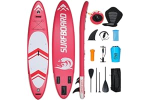 ARTETHYS SUP Paddle Board, 11ft Stand UP Paddle Board Inflatable with Kayak Seat and SUP Accessories, Adj Paddle, Pump, Backpack, Leash, Waterproof Bag, Non-Slip Deckpad for Adults