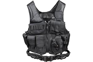 Goetland Taktische Weste aus 600D Polyester Einsatzweste für Outdoor Camping Wandern CS Feld Einstellbar S-XXL