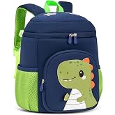 PROTAURI Daycare Backpack for Girls Boys with Chest Strap, Kids Backpack Reflective and Water Repellent Kita Backpack Lightwe