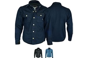 BULLDT Motorradhemd Jeanshemd Motorradjacke herren Futter aus kevlar aramid mit geprüfte Protektoren rutsch brandfest motorrad biker hemd denim