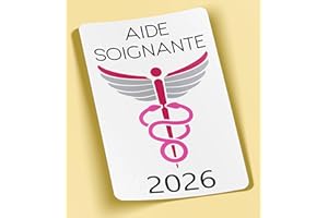 SC ® - Sticker/Autocollant - Vignette Caducée 2026 - Aide Soignante - Type de Pose Vitrophanie* (S'applique sur Le Pare-Brise à l'intérieur du véhicule)