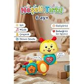 Eğitici Sesli ve Işıklı Neşeli Tırtıl Bebek Oyuncağı 6 Ay+ Zeka Geliştirici &Ccedil;ıngıraklı M&uuml;zikli