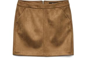 VERO MODA Damen Velours Minirock Kurzer Stretch Bleistiftrock Samt Nicki Stoff VMDONNADINA