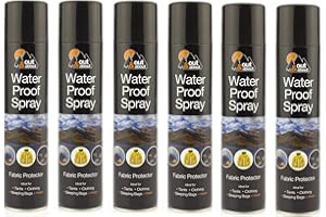 ABSAB Water Proof Spray 6 x 300ml Protector Waterproofing Fabric Shoes Tent Cloth Camp