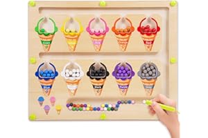 WOOTOYZ Spielzeug ab 3 4 5 Jahre Mädchen Jungen, Magnetspiel Labyrinth Montessori Spielzeug ab 2 3 4 5 Jahre Geschenk Mädchen 3 4 5 Jahre Holzspielzeug Kinderspielzeug Lernspiele Geschenk für Mädchen Jungen