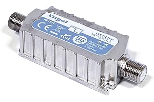 ENGEL Filtro 5G PROTECT Interior 50dB, Frecuencia 5-694 MHz, Canales UHF 21-48, Paso DC 300mA - Conexiones "F" Hembra a "F" Hembra