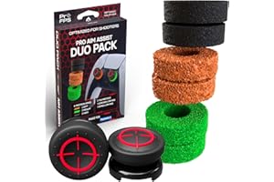 ProFPS PS5 Accessories / PS4 Accessories: 6 Precision Rings & 2 Mixed PS5 Thumb Grips (Duo Pack) - PS5 Controller Grips for Aimbot & More Control - PlayStation 5 Controller Accessories for Aim Assist