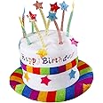 Velvet Happy Birthday Fancy Dress Hats Caps & Headwear for Fancy Dress Costumes Outfits Accessory