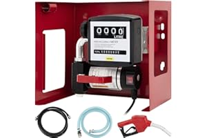 VEVOR Pompe Diesel Automatique 230 V, Pompe Gasoil Électrique 40 L/min, Pompe à Fioul 2800 tr/min, Pompes à Carburant Auto-Aspirant avec Débitmètre, Moteur Puissant