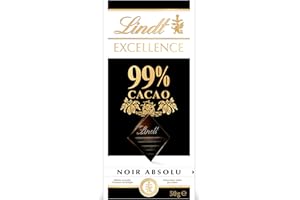 Lindt - Tablette 99% Cacao EXCELLENCE - Chocolat Noir, 50g