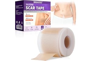 LURELUXE 4x15cm Feuille de Silicone pour la Peau, Pansement plat adhérent, Aide à améliorer l'apparence de la peau, Lisse et hydrate la peau, Flexible pour un confort optimal