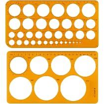 Stencil circolare per disegnare, 4 pezzi, righello geometrico
