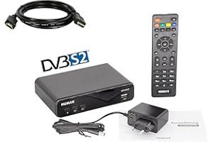 SKY VISION Humax - Ricevitore satellitare digitale HD Nano HD 1080P Digital HDTV con alimentatore di rete da 12 V, per campeggio, Astra preinstallato, HDMI, SCART, DVB-S/S2 (con cavo HDMI conecto