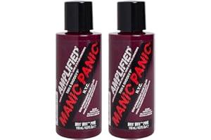 Manic Panic Hot Hot Pink Amplified Creme, Vegan, Cruelty Free, Semi Permanent Hair Dye 2 x 118ml