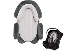 Baby Uma Cojin Reductor Silla Coche Bebe 2 en 1 (0-12 Meses) - Reductor Carro Bebe Ultrasuave y Universal - Cojin y Sujeta Cabeza Silla Coche Lavable a Máquina