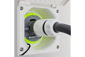 MAJOCOMPTEC WATERTWIN Adaptateur de réservoir d'eau pour camping | Accessoire caravane campeur | Bouchon de réservoir d'eau avec connexion Gardena (adaptateur 3 broches D:68mm)
