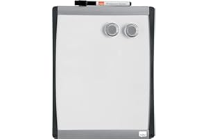 ‎NOBO Rexel Magnetisches, trocken abwischbares Personal Whiteboard, 280 x 215 mm, gewölbter Rahmen, inkl. Marker, Magneten und Montageset, Weiß, 1903778