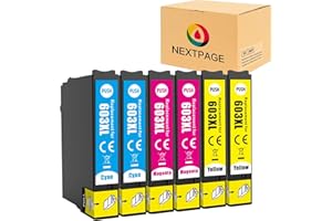 NEXTPAGE 603XL kolorowe wkłady zamienne do Epson 603 XL wkłady atramentowe do Epson Expression Home XP-2100 XP-2105 XP-3100 XP-3105 XP-4100 XP-4105 Workforce WF-2810 WF-2830 2835 WF-2850 (6 sztuk)