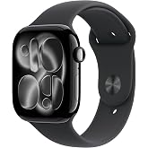 Apple Watch Series 11 GPS 46 mm Simsiyah Al&uuml;minyum Kasa Akıllı Saat ve Siyah Spor Kordon - M/L. Uyku Skoru, Fitness Takibi, S