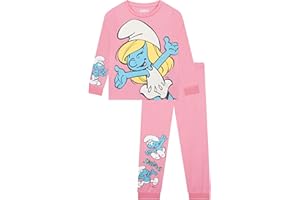The Smurfs Piżama Dziewczęca, Dziecięca Piżama Ze Smerfetką Z Długim Rękawem, Zestaw Piżam Dla Dziewczynek Ze Smerfetką