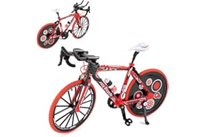 TGRCM-CZ Alloy bicycle model, simulation Racing Bike Finger Bicycle Toy for children's toys(Red)